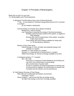 Chapter 13 Principles of Bioenergetics