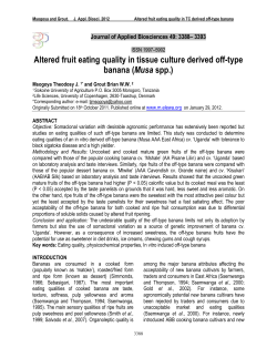 Altered fruit eating quality in tissue culture derived off
