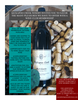 kickapoo creek winery invites you to savor the many pleasures we