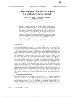 A high amplitude, time reversal acoustic non-contact