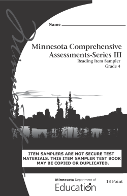 G4 Reading MCA 18-point Accommodated Item