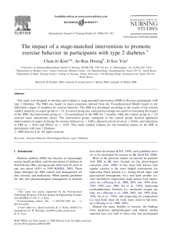 The impact of a stage-matched intervention to promote exercise