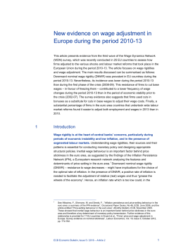 New evidence on wage adjustment in Europe during the