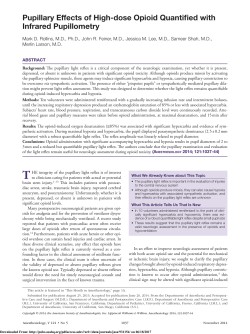 Pupillary Effects of High-dose Opioid Quantified