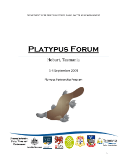 Pla aty ypu us F For rum m - Department of Primary Industries, Parks