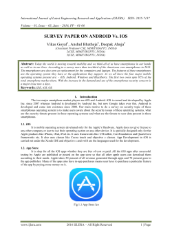 SURVEY PAPER ON ANDROID Vs. IOS