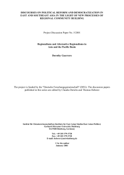 discourses on political reform and democratization in east and