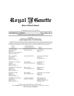 Royal Gazette of Prince Edward Island