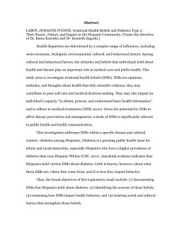 Abstract LABOY, JOHANNE IVONNE. Irrational Health Beliefs and