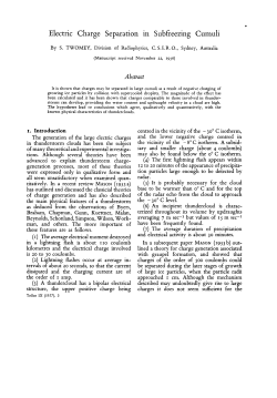 Electric Charge Separation in Subfreezing Cumuli - Co