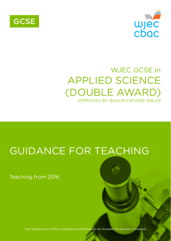 applied science (double award) guidance for teaching