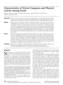 Characteristics of School Campuses and Physical Activity Among