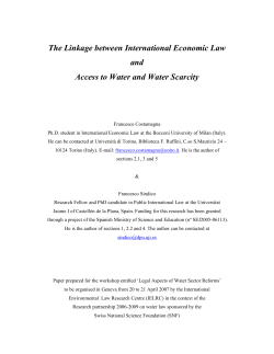 The Linkage between International Economic Law