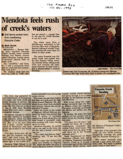 Mendota feels rush of creek`s waters