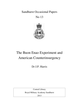 The Buon Enao Experiment and American