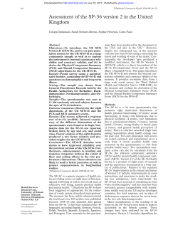 Assessment of the SF-36 version 2 in the United Kingdom