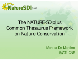 The NATURE-SDIplus Common Thesaurus Framework on Nature