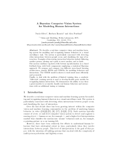 A Bayesian Computer Vision System for Modeling Human Interactions