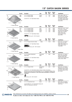 12" catch basin series/18" catch basin series