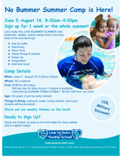 No Bummer Summer Camp is Here!
