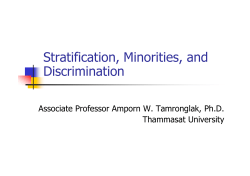 Stratification, Minorities, and Discrimination