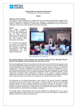English Skills for a World Class Workforce