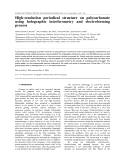 High-resolution periodical structure on polycarbonate using