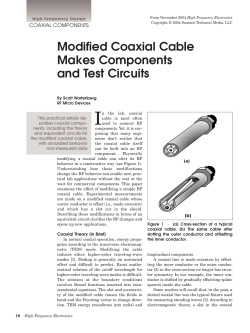 Modified Coaxial Cable Makes Components and Test Circuits