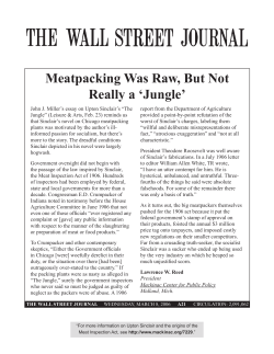 Meatpacking Was Raw, But Not Really a `Jungle`