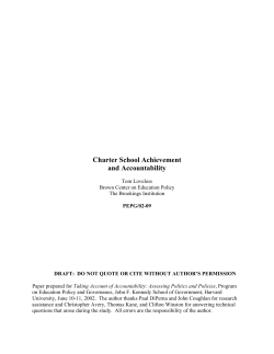 The idea of charter schools arose at the same time accountability