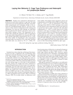 Laying Hen Behavior 2. Cage Type Preference and Heterophil to