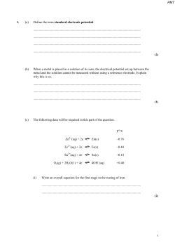 1. (a) Define the term standard electrode potential