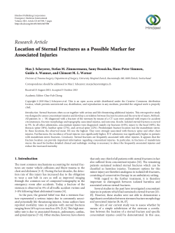 Location of Sternal Fractures as a Possible Marker for Associated