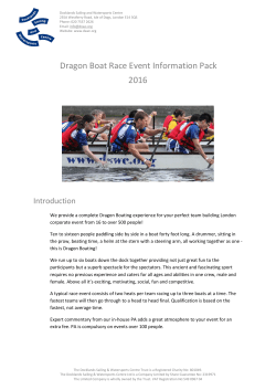 Dragon Boat Race Event Information Pack 2016