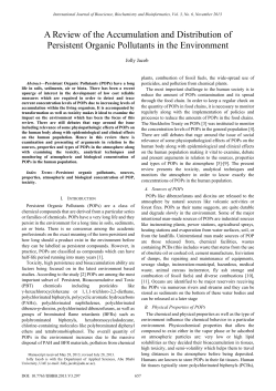 A Review of the Accumulation and Distribution of Persistent Organic