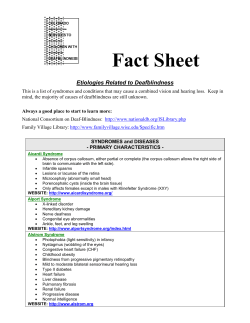 Etiologies Fact Sheet