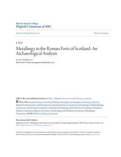 Metallurgy in the Roman Forts of Scotland: An Archaeological Analysis