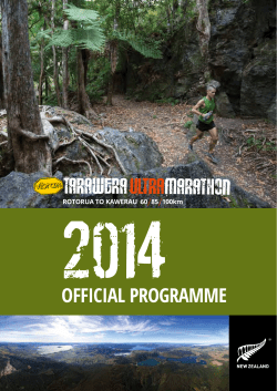 2014 race guide - Tarawera Ultramarathon