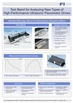 Actuator 2006: Test Stand for Analyzing New Types of