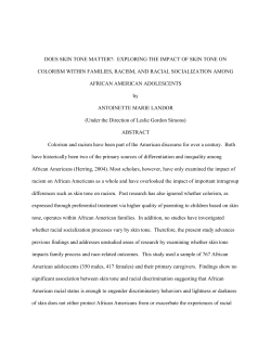 does skin tone matter?: exploring the impact of skin tone on colorism