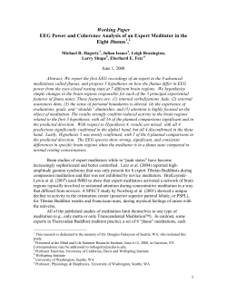 EEG Power and Coherence Analysis of an Expert