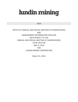 2014 Management Information Circular