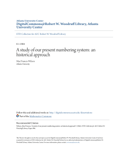 A study of our present numbering system
