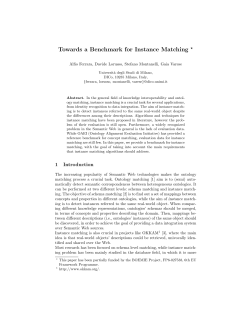 Towards a Benchmark for Instance Matching