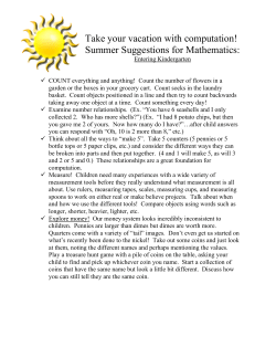 Summer Math Activities
