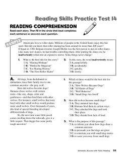 Reading Skills Practice Test 14