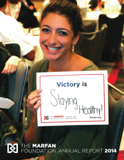 annual report 2014 - The Marfan Foundation