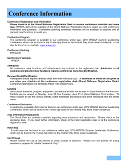 Summer Conference Program 2016 Final