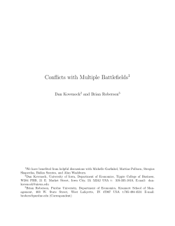 Conflicts with Multiple Battlefields