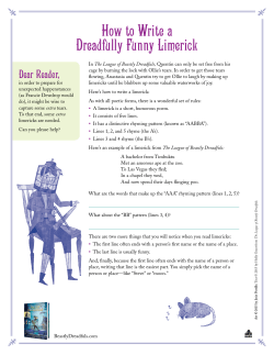 How to Write a Dreadfully Funny Limerick